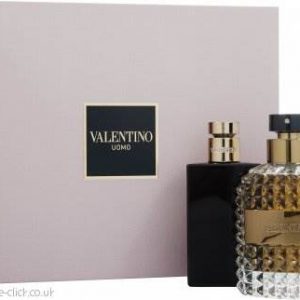 Valentino Uomo Gift Set 100ml EDT + 100ml Aftershave Balm + 4ml EDT